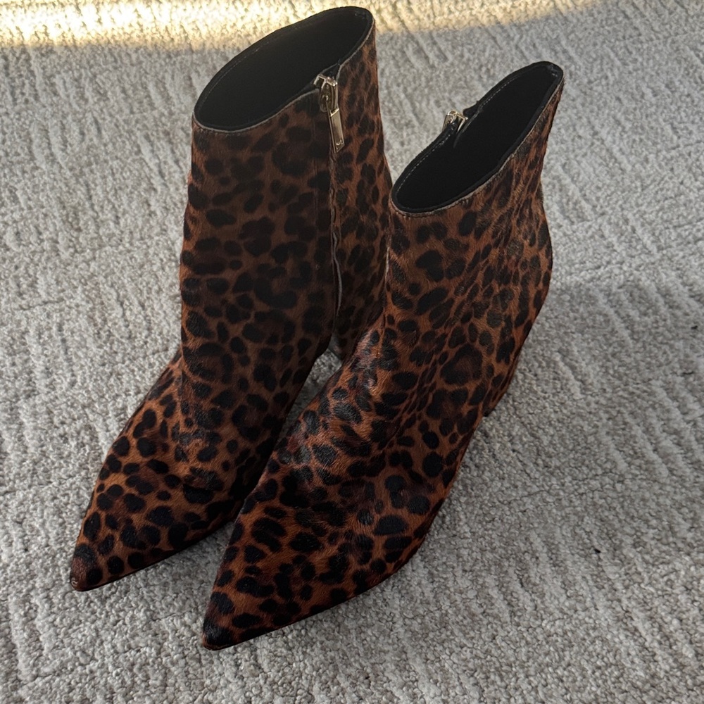 Marc Fisher leopard Print Ankle Boots